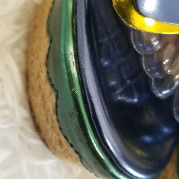 Lanvin Blue Metallic Espadrilles Sz 10.5 - Picture 12 of 15